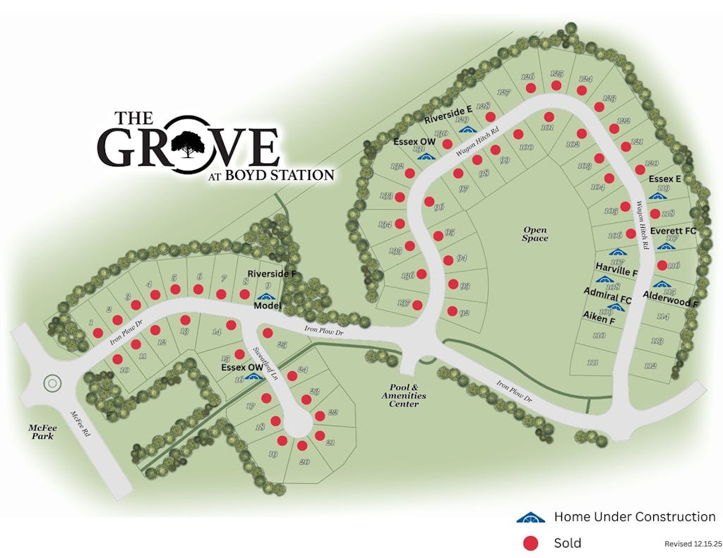 The Grove at Boyd Station Plat Map
