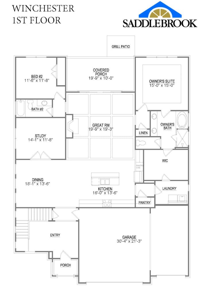 Floor plan for Winchester